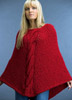 KK285 Puffy Cabled Poncho