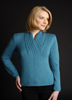KK564 Aurora Sweater w/Cabled Shawl