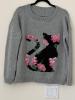 KK 739 Cat embroidered Sweater