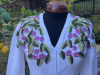 V-neck embroidered cardigan